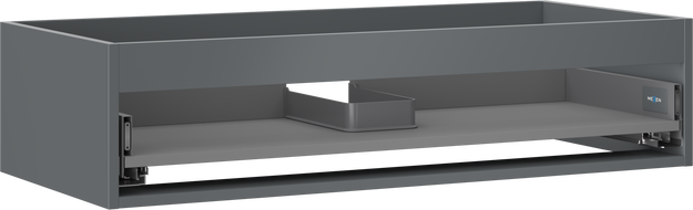Mexen Box-A Korpus des Waschtischunterschranks 100 cm, 1 Schublade, Graphit Matt - 91AX0-1000-235-1-66