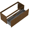 Mexen Rivel Badezimmerunterschrank 120 cm, 1 Schublade, geriffelt, Nussbaum - 91A20-12047-1-BF86