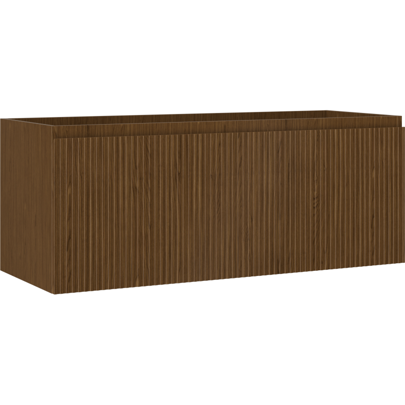 Mexen Rivel Badezimmerunterschrank 120 cm, 1 Schublade, geriffelt, Nussbaum - 91A20-12047-1-BF86