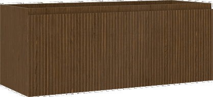 Mexen Rivel Badezimmerunterschrank 120 cm, 1 Schublade, geriffelt, Nussbaum - 91A20-12047-1-BF86