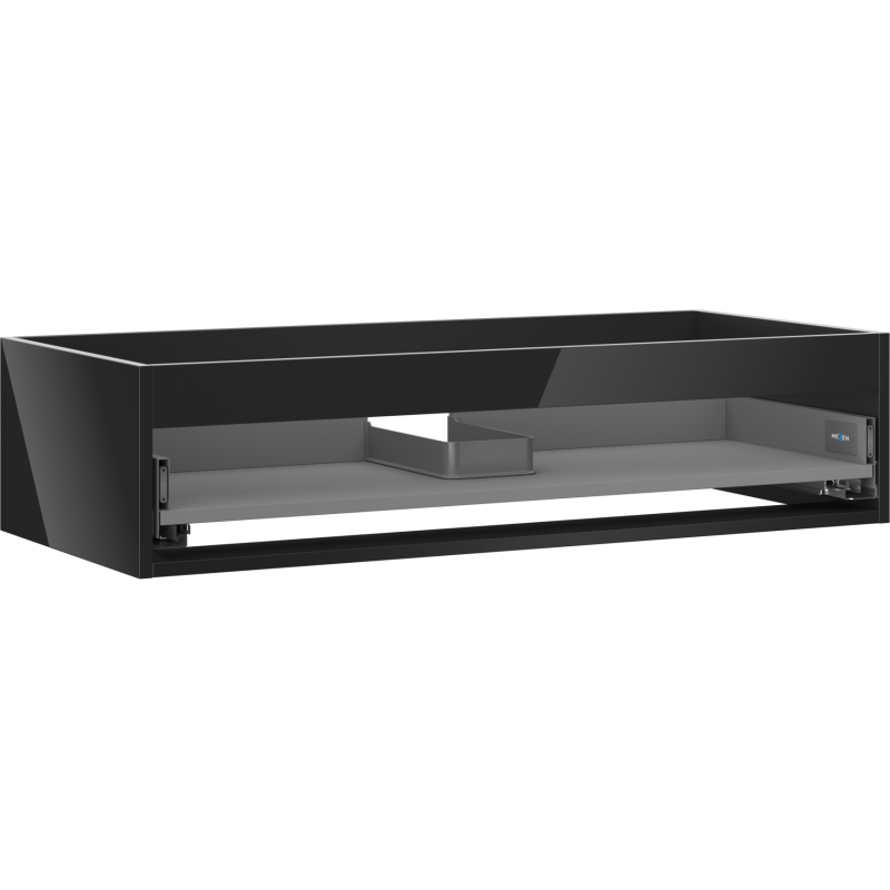 Mexen Box-A Waschtischunterschrank Korpus 100 cm, 1 Schublade, schwarz glänzend - 91AX0-1000-235-1-70