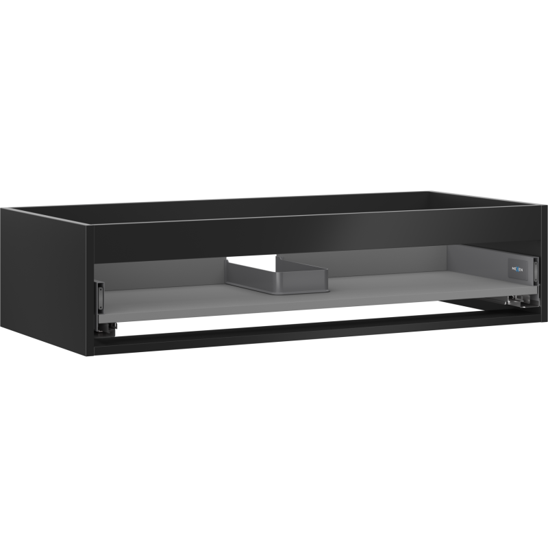 Mexen Box-A Korpus Waschtischunterschrank 100 cm, 1 Schublade, Schwarz Matt - 91AX0-1000-235-1-71
