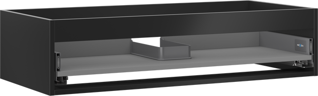 Mexen Box-A Korpus Waschtischunterschrank 100 cm, 1 Schublade, Schwarz Matt - 91AX0-1000-235-1-71
