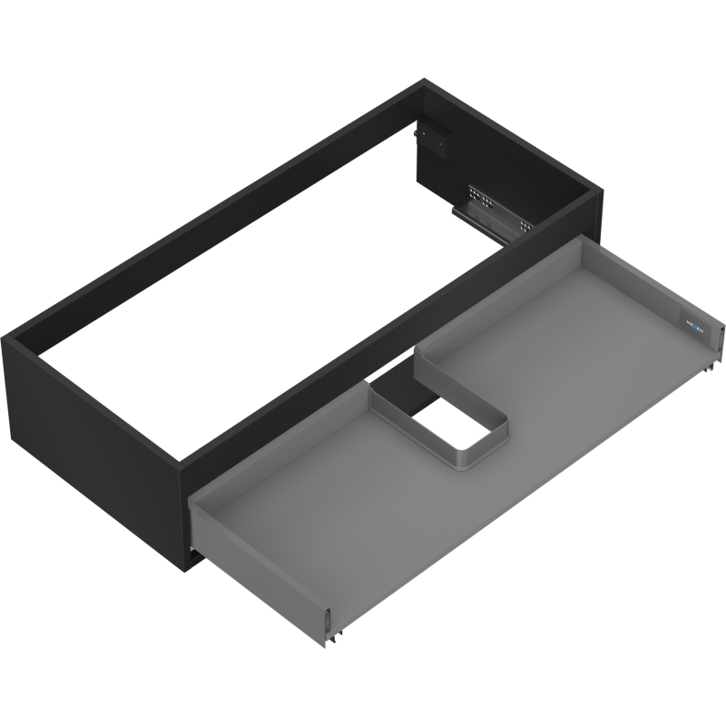 Mexen Box-A Korpus Waschtischunterschrank 100 cm, 1 Schublade, Schwarz Matt - 91AX0-1000-235-1-71