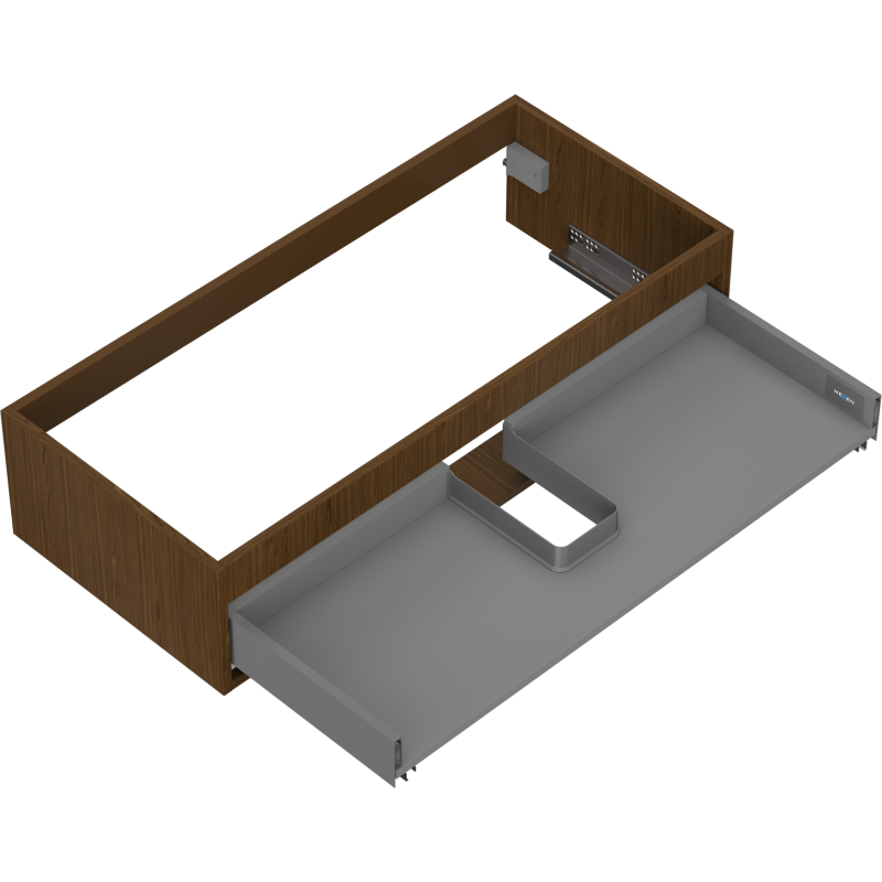 Mexen Box-A Korpus des Waschtischunterschranks 100 cm, 1 Schublade, Nussbaum - 91AX0-1000-235-1-86