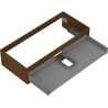 Mexen Box-A Korpus des Waschtischunterschranks 100 cm, 1 Schublade, Nussbaum - 91AX0-1000-235-1-86