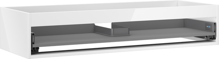 Mexen Box-A Waschtischunterschrank-Korpus 120 cm, 1 Schublade, weiß glänzend - 91AX0-1200-235-1-00