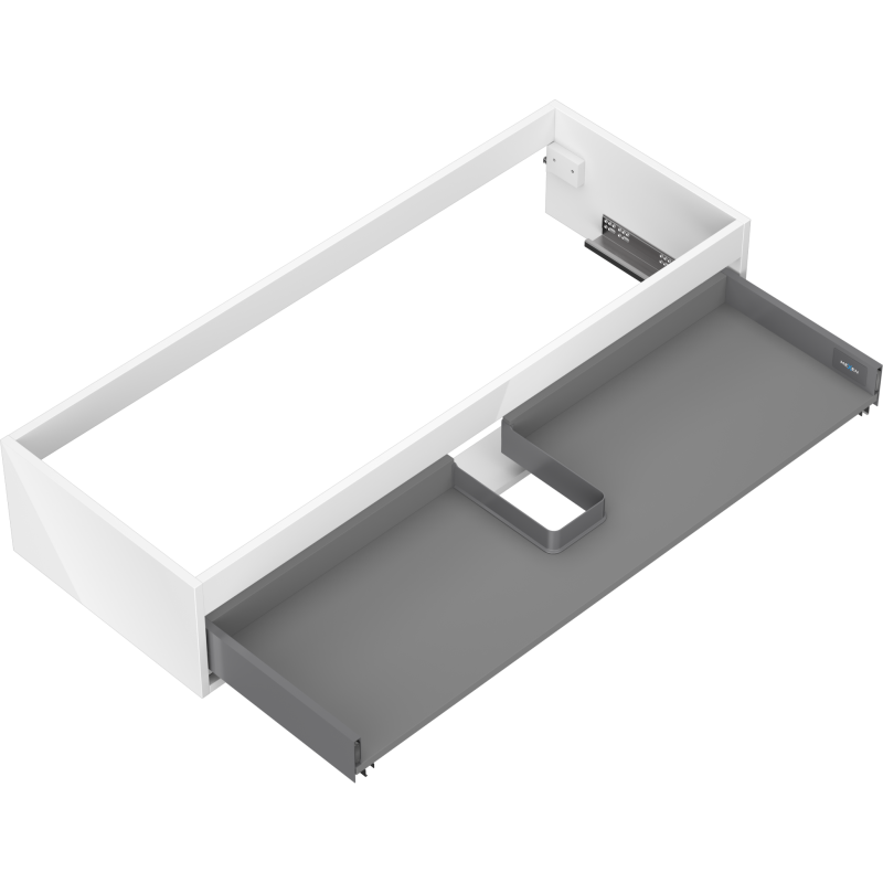 Mexen Box-A Waschtischunterschrank-Korpus 120 cm, 1 Schublade, weiß glänzend - 91AX0-1200-235-1-00