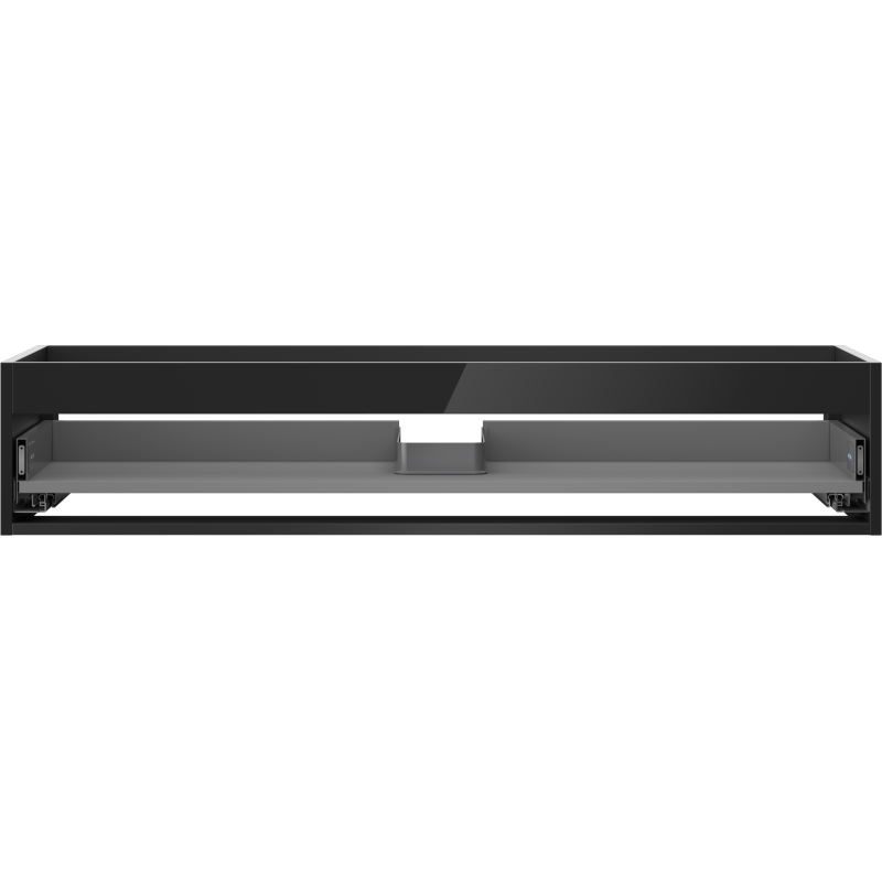 Mexen Box-A Korpus des Waschtischunterschranks 120 cm, 1 Schublade, Schwarz Glänzend - 91AX0-1200-235-1-70