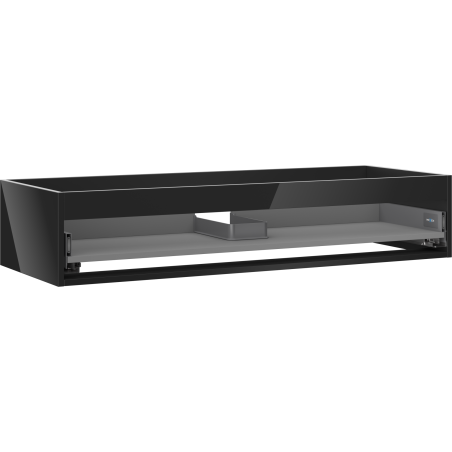 Mexen Box-A Korpus des Waschtischunterschranks 120 cm, 1 Schublade, Schwarz Glänzend - 91AX0-1200-235-1-70