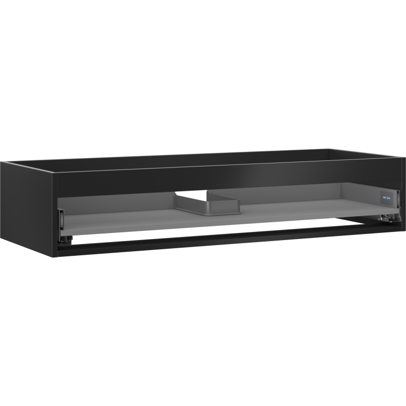 Mexen Box-A Korpus des Waschtischunterschranks 120 cm, 1 Schublade, Schwarz Matt - 91AX0-1200-235-1-71