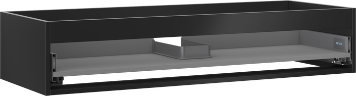Mexen Box-A Korpus des Waschtischunterschranks 120 cm, 1 Schublade, Schwarz Matt - 91AX0-1200-235-1-71