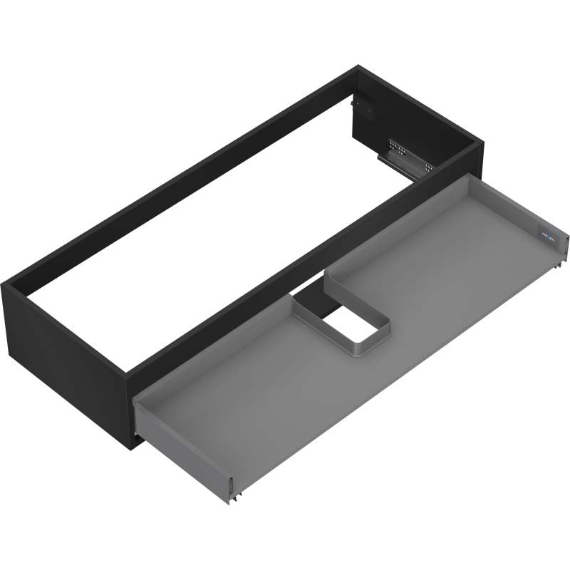Mexen Box-A Korpus des Waschtischunterschranks 120 cm, 1 Schublade, Schwarz Matt - 91AX0-1200-235-1-71
