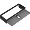 Mexen Box-A Korpus des Waschtischunterschranks 120 cm, 1 Schublade, Schwarz Matt - 91AX0-1200-235-1-71