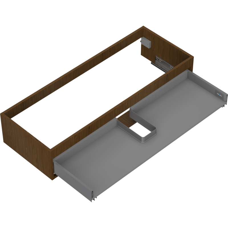 Mexen Box-A Korpus der Waschtischschrank 120 cm, 1 Schublade, Nussbaum - 91AX0-1200-235-1-86