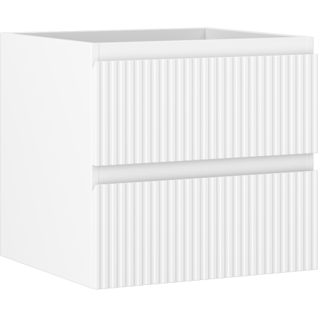 Mexen Rivel Badezimmerunterschrank 50 cm, 2 Schubladen, geriffelt, mattweiß - 91A20-05047-2-BFF01