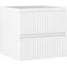 Mexen Rivel Badezimmerunterschrank 50 cm, 2 Schubladen, geriffelt, mattweiß - 91A20-05047-2-BFF01