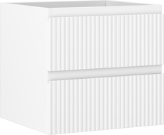 Mexen Rivel Badezimmerunterschrank 50 cm, 2 Schubladen, geriffelt, mattweiß - 91A20-05047-2-BFF01