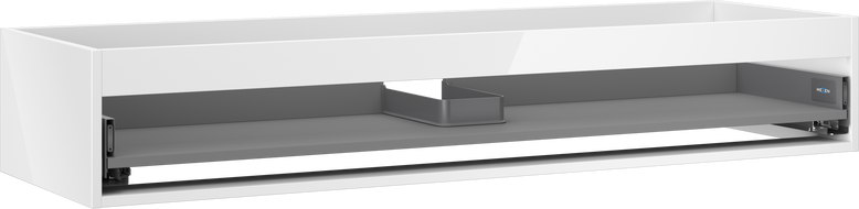 Mexen Box-A Waschtischunterschrankkorpus 140 cm, 1 Schublade, Weiß Hochglanz - 91AX0-1400-235-1-00