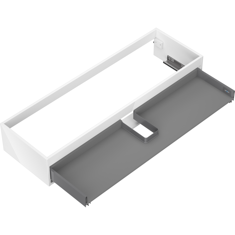 Mexen Box-A Waschtischunterschrankkorpus 140 cm, 1 Schublade, Weiß Hochglanz - 91AX0-1400-235-1-00