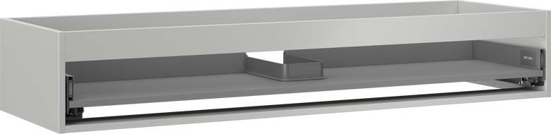 Mexen Box-A Waschtisch-Unterschrankkorpus 140 cm, 1 Schublade, Grau matt - 91AX0-1400-235-1-62