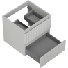 Mexen Rivel Badezimmer-Unterschrank 50 cm, 2 Schubladen, gerillt, grau matt - 91A20-05047-2-BFF62