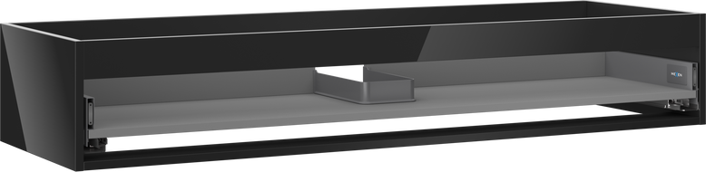 Mexen Box-A Schrankunterbau 140 cm, 1 Schublade, schwarzer Glanz - 91AX0-1400-235-1-70