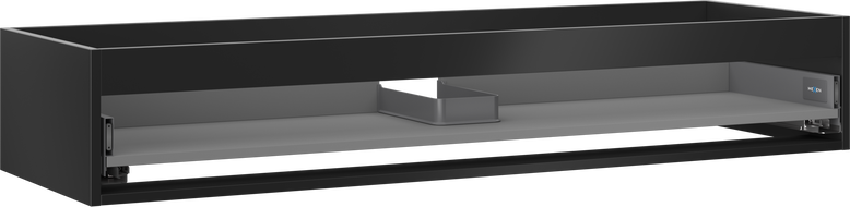 Mexen Box-A Korpus des Waschbeckenschranks 140 cm, 1 Schublade, Schwarz Matt - 91AX0-1400-235-1-71