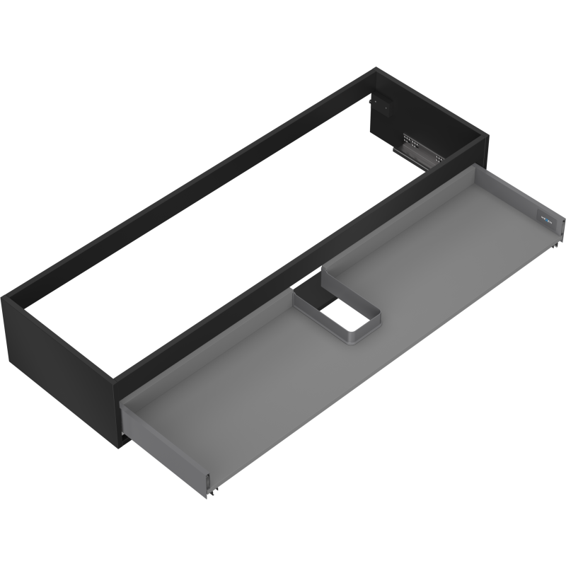 Mexen Box-A Korpus des Waschbeckenschranks 140 cm, 1 Schublade, Schwarz Matt - 91AX0-1400-235-1-71
