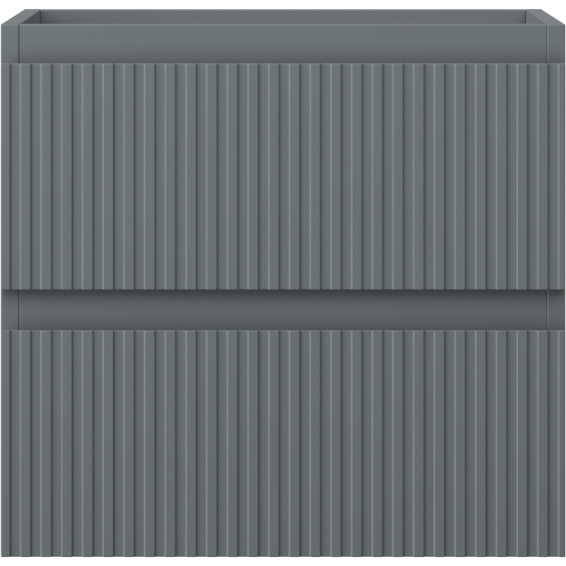 Mexen Rivel Badezimmer-Unterschrank 50 cm, 2 Schubladen, geriffelt, Graphit matt - 91A20-05047-2-BFF66