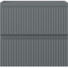 Mexen Rivel Badezimmer-Unterschrank 50 cm, 2 Schubladen, geriffelt, Graphit matt - 91A20-05047-2-BFF66