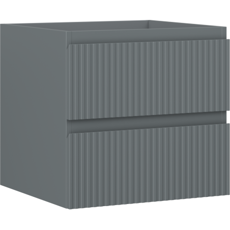 Mexen Rivel Badezimmer-Unterschrank 50 cm, 2 Schubladen, geriffelt, Graphit matt - 91A20-05047-2-BFF66
