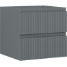 Mexen Rivel Badezimmer-Unterschrank 50 cm, 2 Schubladen, geriffelt, Graphit matt - 91A20-05047-2-BFF66