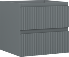 Mexen Rivel Badezimmer-Unterschrank 50 cm, 2 Schubladen, geriffelt, Graphit matt - 91A20-05047-2-BFF66
