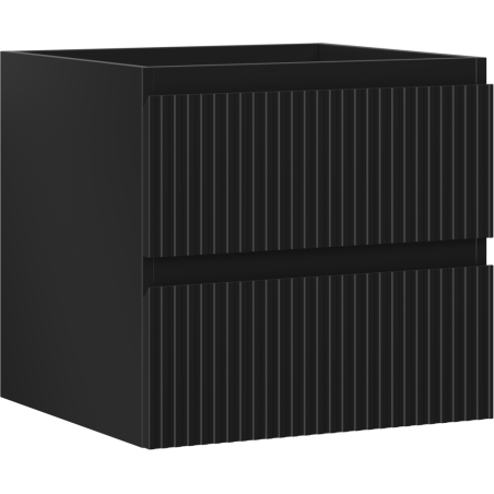Mexen Rivel Badezimmer-Unterschrank 50 cm, 2 Schubladen, geriffelt, schwarz matt - 91A20-05047-2-BFF71