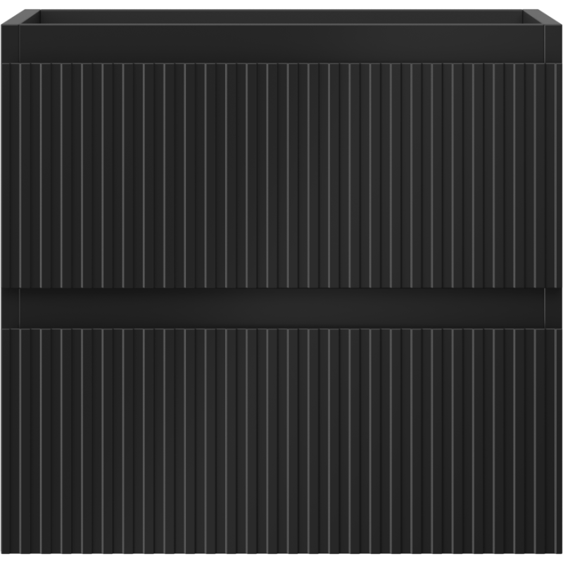 Mexen Rivel Badezimmer-Unterschrank 50 cm, 2 Schubladen, geriffelt, schwarz matt - 91A20-05047-2-BFF71