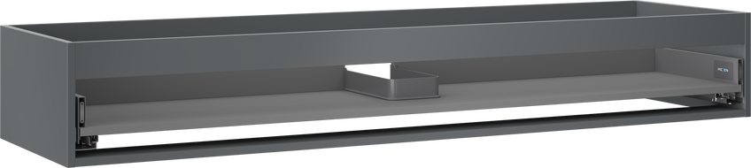Mexen Box-A Korpus Waschtischunterschrank 160 cm, 1 Schublade, Graphit Matt - 91AX0-1600-235-1-66