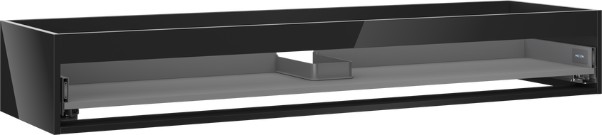 Mexen Box-A Unterschrank-Korpus 160 cm, 1 Schublade, Schwarz Hochglanz - 91AX0-1600-235-1-70