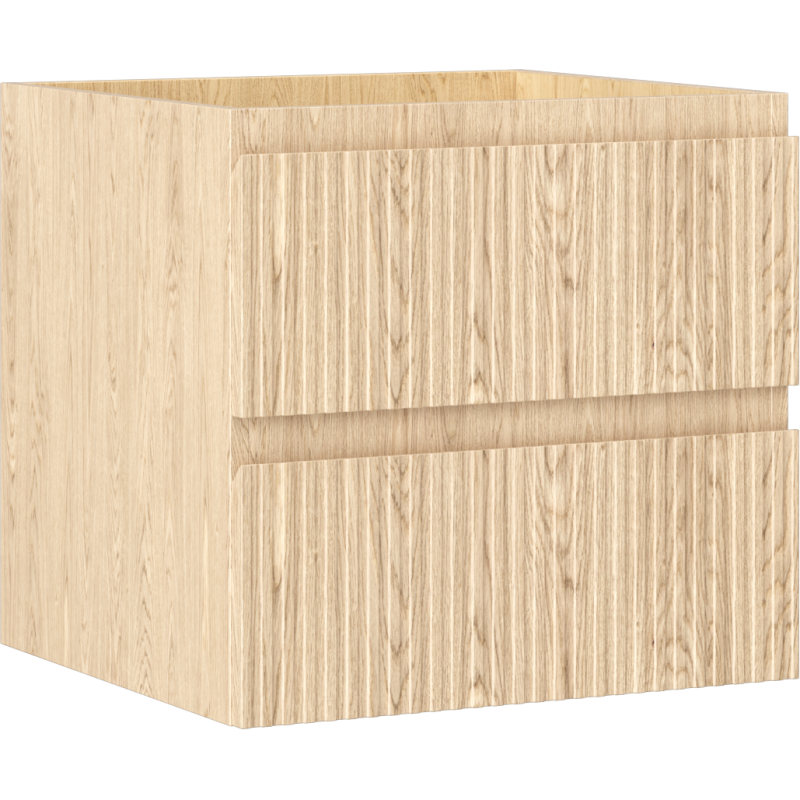 Mexen Rivel 50 cm Badezimmer-Unterschrank, 2 Schubladen, geriffelt, Eiche - 91A20-05047-2-BFF81
