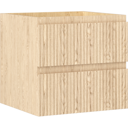 Mexen Rivel 50 cm Badezimmer-Unterschrank, 2 Schubladen, geriffelt, Eiche - 91A20-05047-2-BFF81