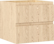 Mexen Rivel 50 cm Badezimmer-Unterschrank, 2 Schubladen, geriffelt, Eiche - 91A20-05047-2-BFF81