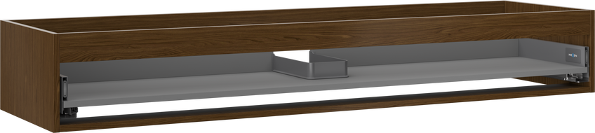 Mexen Box-A Waschtischunterschrank 160 cm, 1 Schublade, Nussbaum - 91AX0-1600-235-1-86