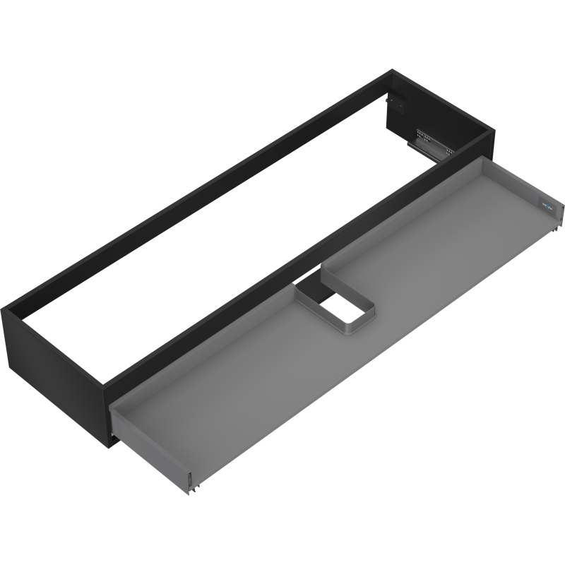 Mexen Box-A Waschtischunterschrank 160 cm, 1 Schublade, Schwarz Matt - 91AX0-1600-235-1-71