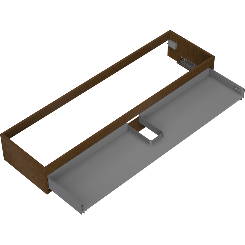 Mexen Box-A Waschtischunterschrank 160 cm, 1 Schublade, Nussbaum - 91AX0-1600-235-1-86