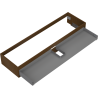 Mexen Box-A Waschtischunterschrank 160 cm, 1 Schublade, Nussbaum - 91AX0-1600-235-1-86