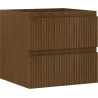 Mexen Rivel Badezimmerschrank unter dem Waschbecken 50 cm, 2 Schubladen, gerillt, Nussbaum - 91A20-05047-2-BFF86