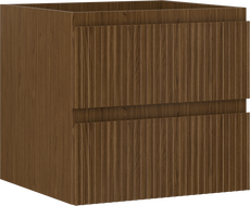 Mexen Rivel Badezimmerschrank unter dem Waschbecken 50 cm, 2 Schubladen, gerillt, Nussbaum - 91A20-05047-2-BFF86