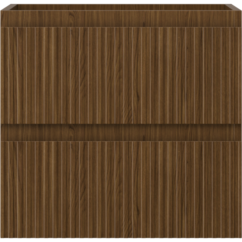 Mexen Rivel Badezimmerschrank unter dem Waschbecken 50 cm, 2 Schubladen, gerillt, Nussbaum - 91A20-05047-2-BFF86