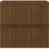 Mexen Rivel Badezimmerschrank unter dem Waschbecken 50 cm, 2 Schubladen, gerillt, Nussbaum - 91A20-05047-2-BFF86