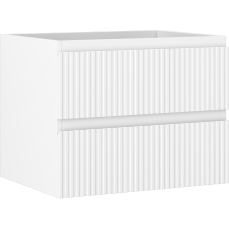 Mexen Rivel Badezimmer-Unterschrank 60 cm, 2 Schubladen, geriffelt, weiß matt - 91A20-06047-2-BFF01